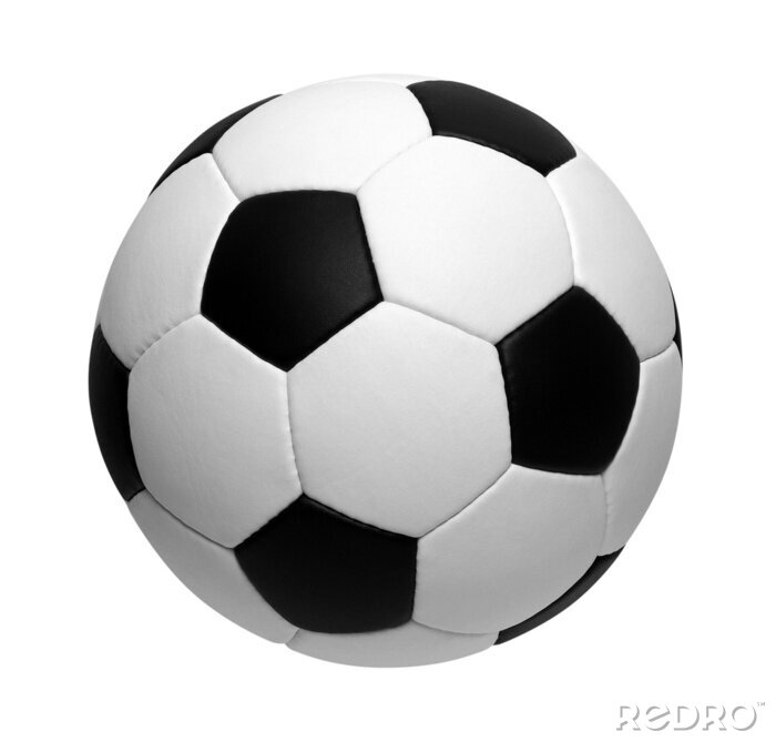 Sticker Een 3D voetbal