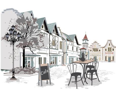 Een charmant café in de oude stad