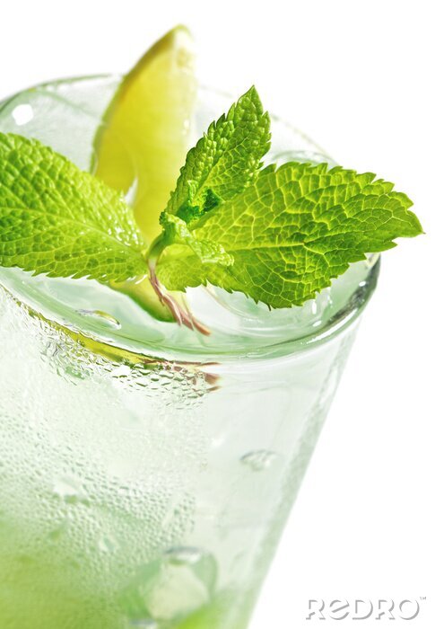 Sticker Een glas mojito's