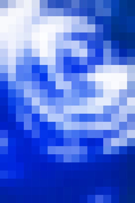 Sticker Een illustratie samengesteld uit pixels