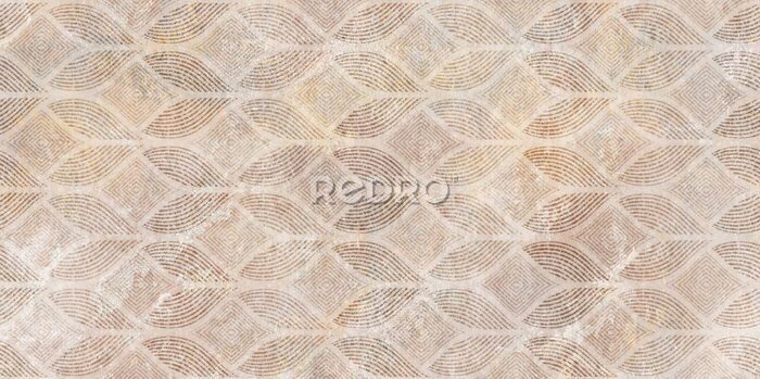 Sticker Een klassiek decoratief motief in aardetinten