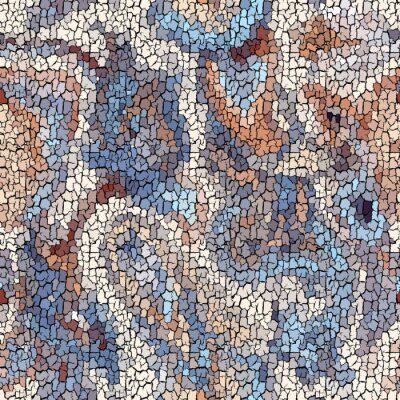 Sticker Een kleurrijke compositie in de esthetiek van barstende verf