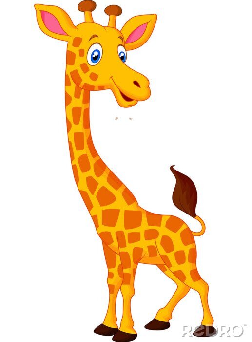Sticker Een leuke tekenfilm giraf voor kinderen