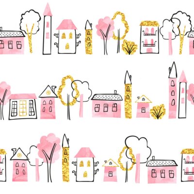 Behang Een meisjesstad