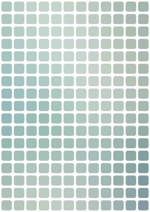 Sticker Een minimalistisch mozaïek van vierkanten