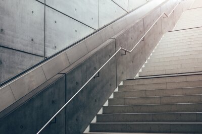 Sticker Een moderne betonnen trap