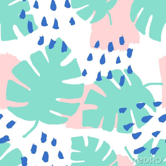 Sticker Een moderne kijk op bladeren