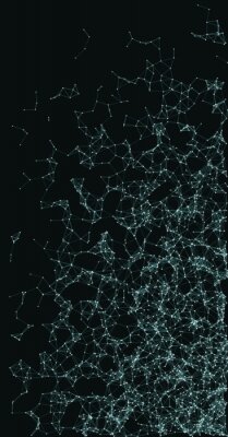 Sticker Een netwerk van gloeiende punten