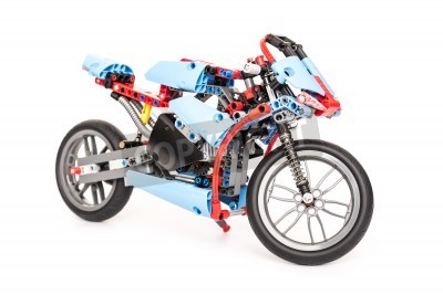 Sticker Een offroad-motorfiets gemaakt van LEGO Technic-stenen