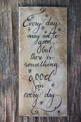 Poster Een oude boekenlegger met een inscriptie.