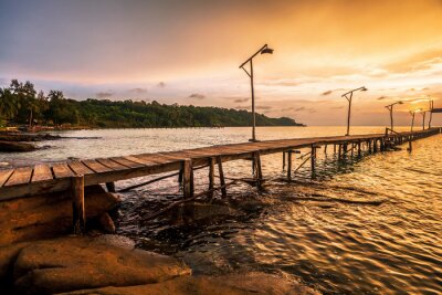 Een pier in een exotisch land