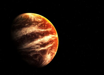 Een satelliet tussen de planeten