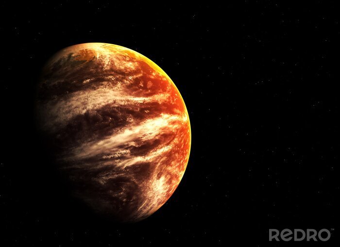 Sticker Een satelliet tussen de planeten