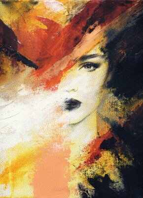 Een schilderachtig portret van een mysterieuze vrouw