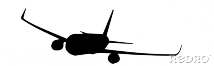 Sticker een vliegtuig