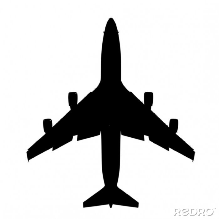 Sticker een vliegtuig