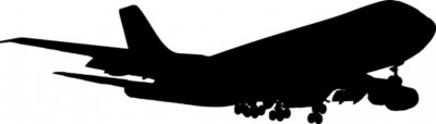 Sticker een vliegtuig