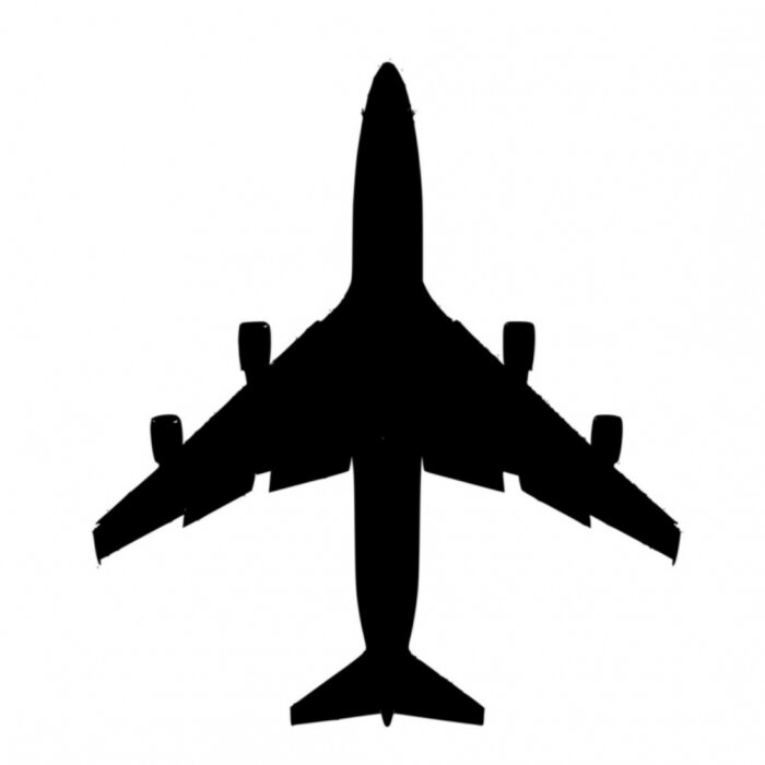 Sticker een vliegtuig