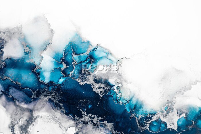 Sticker Een zilveren mengelmoes van kleuren