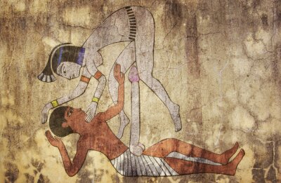 Egyptisch naakt op een tekening