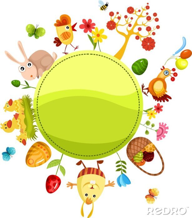 Sticker Eieren en kippen