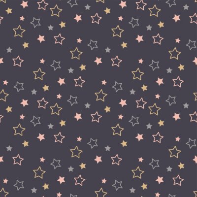 Sticker Eindeloze kerstpatroon. Ster Achtergrond.