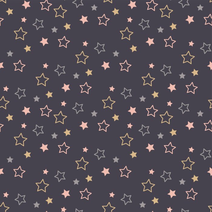 Sticker Eindeloze kerstpatroon. Ster Achtergrond.