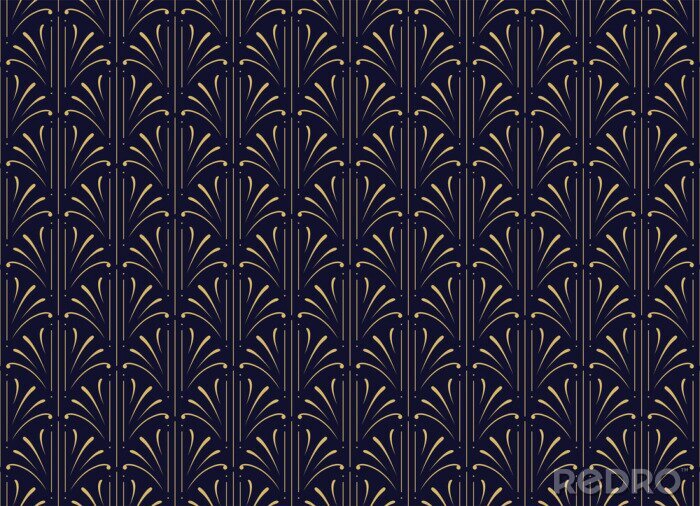 Sticker Elegant motief in geometrische bloemenbladeren
