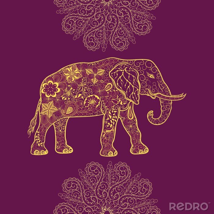 Sticker Elephant  doodle