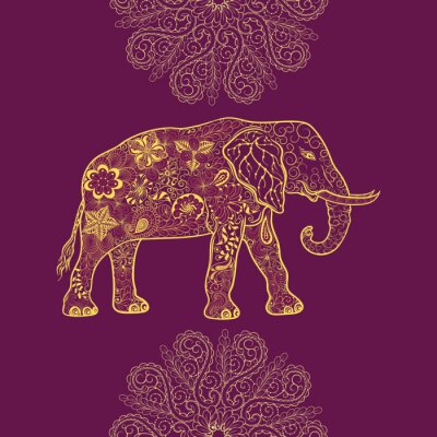 Sticker Elephant  doodle