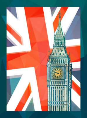 Sticker Elizabeth Tower - beroemde bezienswaardigheid van Londen