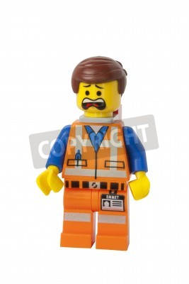 Sticker Emmet filmheld LEGO figuur