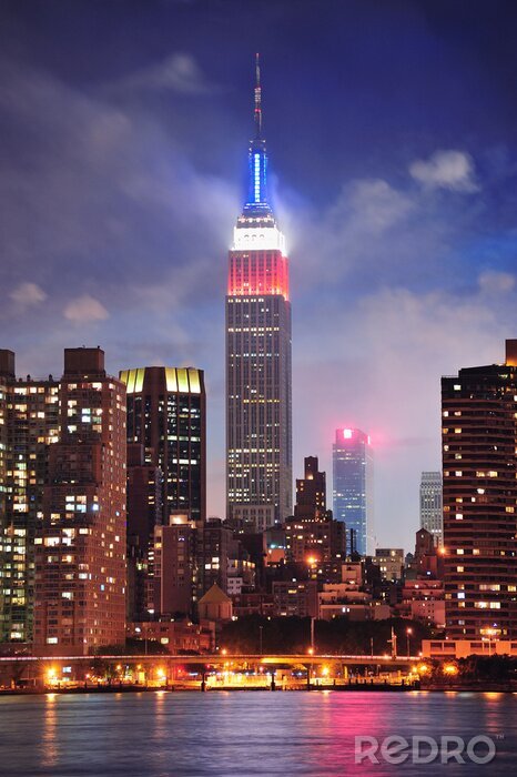 Sticker Empire State Building 's nachts