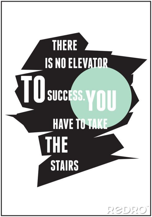 Sticker Er zijn geen snelkoppelingen naar succes