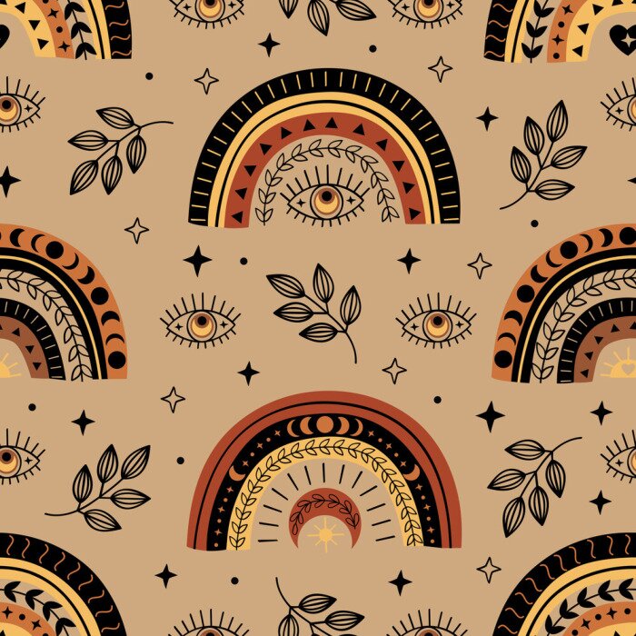 Sticker Esoterisch regenboogconcept