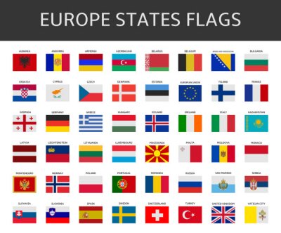Europese vlaggen van landen