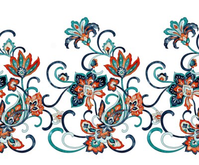 Sticker Exotisch bloemenornament