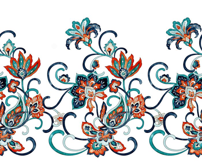 Sticker Exotisch bloemenornament