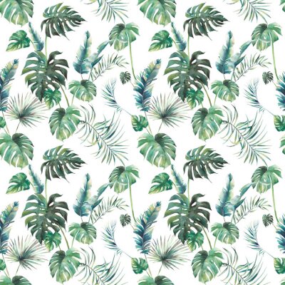 Exotische aquarel met vegetatie