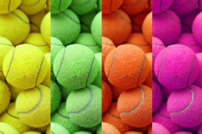 Sticker exotische kleur tennisbal