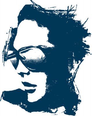 Sticker Fancy vrouw illustratie