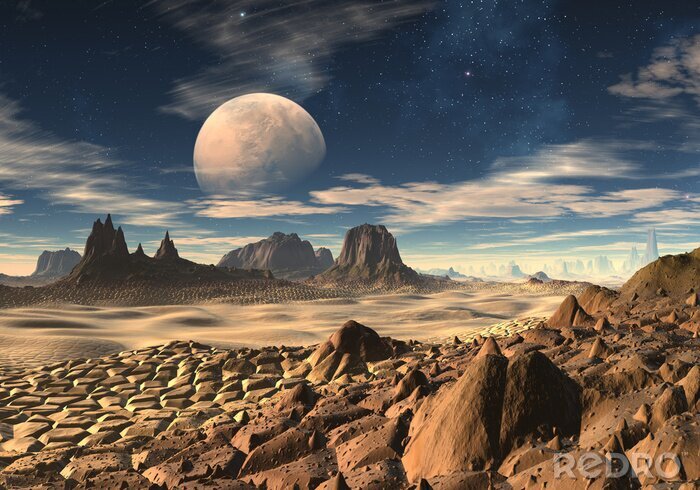 Sticker Fantasie planeet