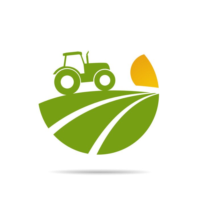 Sticker Farm fresh of vector emblems and stickers . Farming and agriculture, organic food, locally grown design elements for product packaging