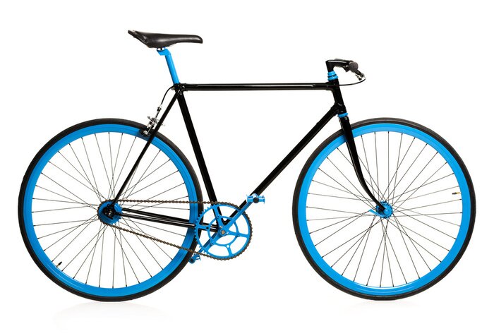 Sticker Fiets geïsoleerd op witte achtergrond