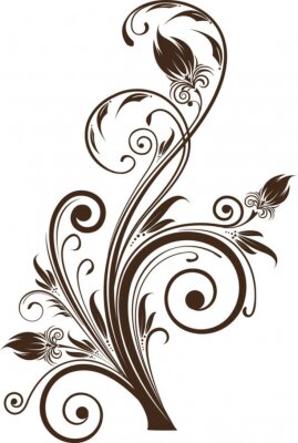 Sticker Floral design element