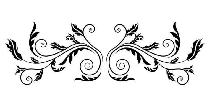 Sticker Floral design element