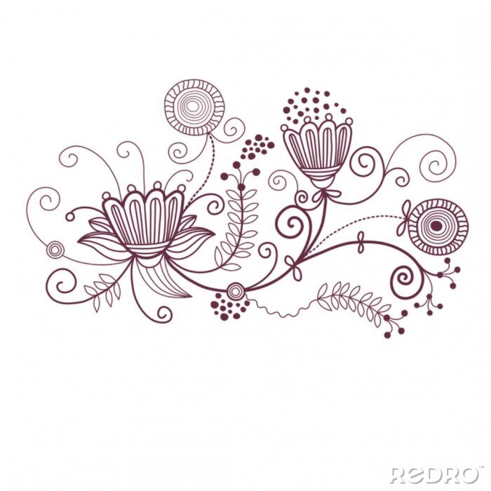 Sticker florale achtergrond