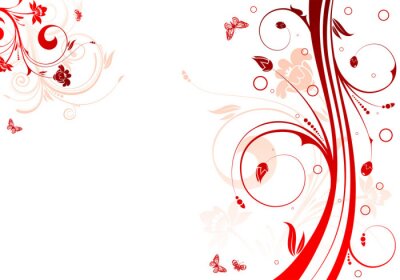 Sticker florale achtergrond