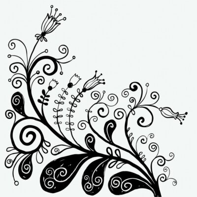 Sticker florale achtergrond