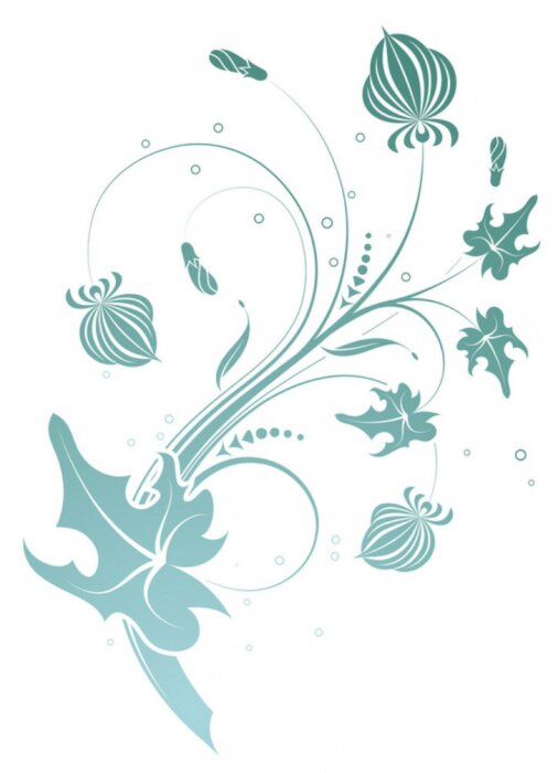 Sticker florale achtergrond